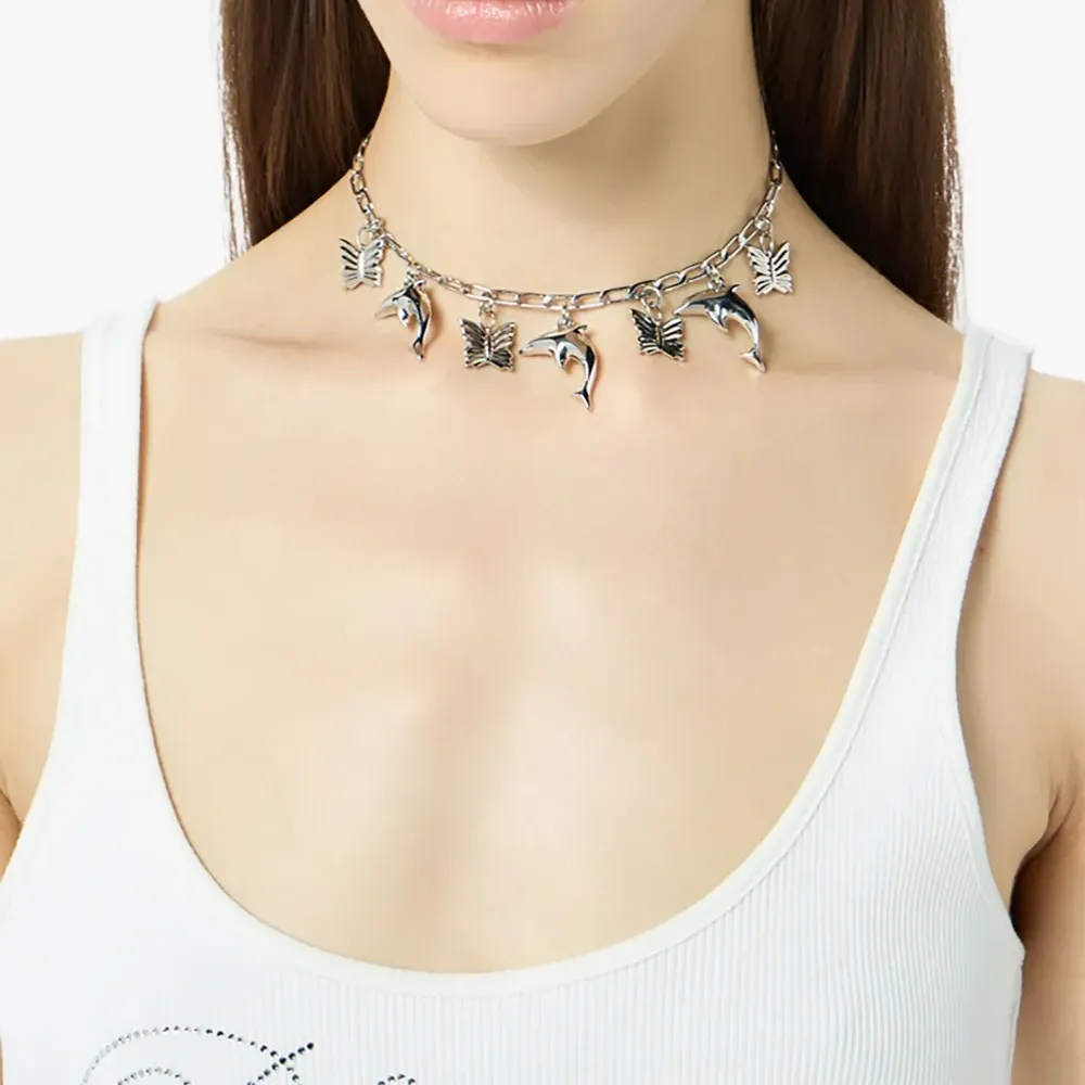 Колье-чокер с подвесками