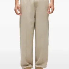 Брюки из льна на резинке