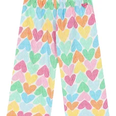 Брюки с принтом в виде сердечек