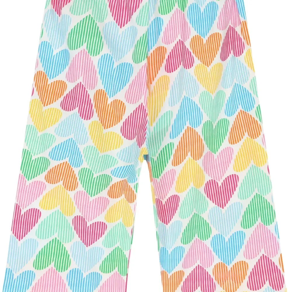 Брюки с принтом в виде сердечек