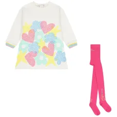 Набор из двух платьев с принтом в виде сердечек Набор из двух платьев с принтом в виде сердечек