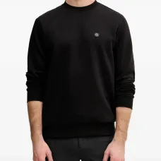 Свитшот с круглым вырезом и нашивкой-логотипом Свитшот с круглым вырезом и нашивкой-логотипом