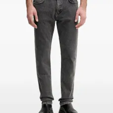 Джинсы прямого кроя с тональной прострочкой