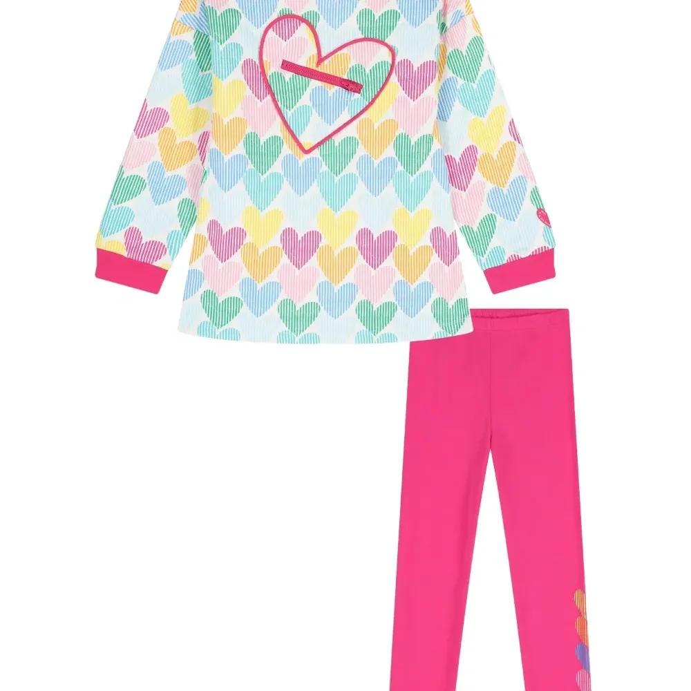 Комплект из топа и легинсов с принтом