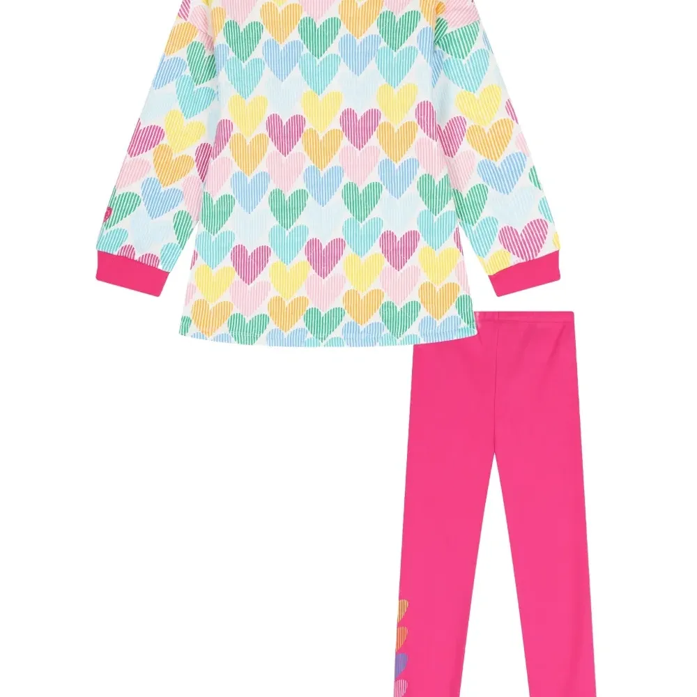 Комплект из топа и легинсов с принтом