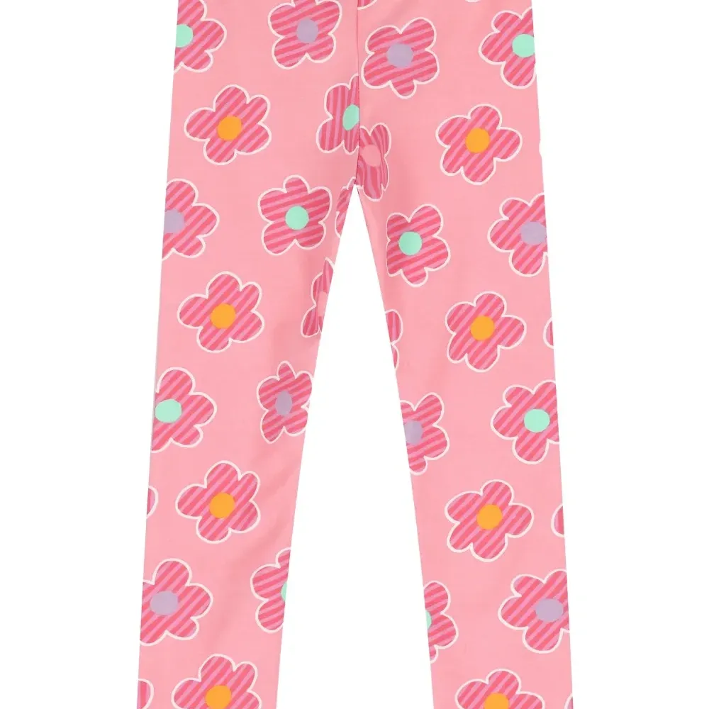 Комплект из леггинсов из флиса с цветочным принтом