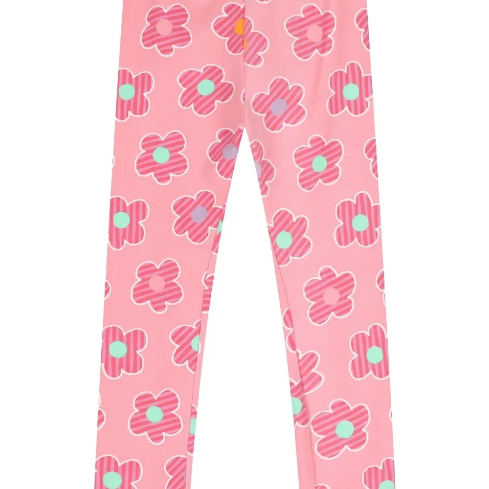 Комплект из леггинсов из флиса с цветочным принтом