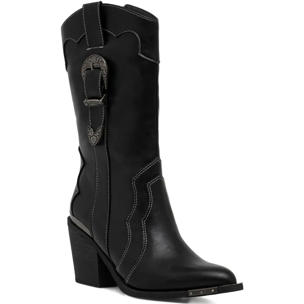 Ботинки вестерн с прошивкой