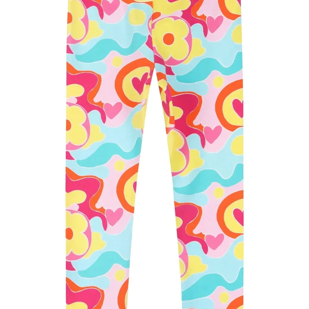 Комплект из топа и легинсов с цветочным принтом