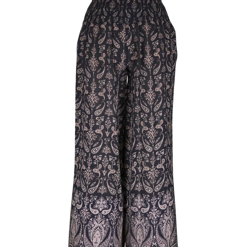 Брюки с пейсли и присборенной отделкой