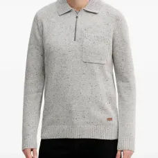 Свитер с наполовину застёжкой-молнией