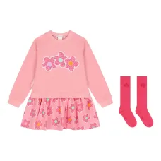 Платье с цветочной аппликацией