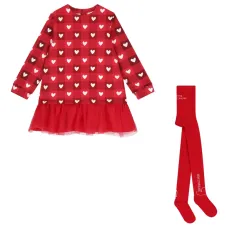 Комплект из платья с сердечками