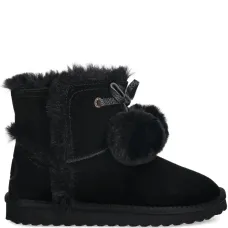 Сапоги с помпонами из искусственного меха