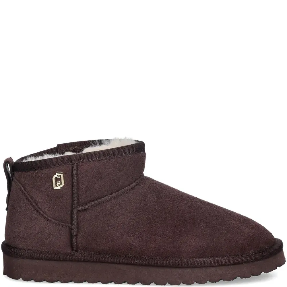 Замшевые ботильоны