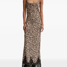 Макси-платье из кружева с анималистичным принтом Макси-платье из кружева с анималистичным принтом