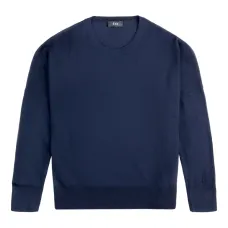 Джемпер с круглым вырезом и длинными рукавами