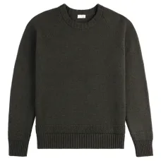 Джемпер с круглым вырезом и налокотниками