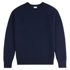 Свитер с круглым вырезом и налокотниками