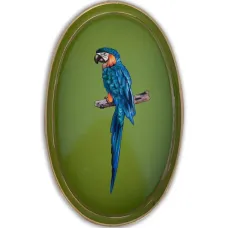 Ручная роспись, поднос с принтом попугая
