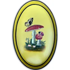 Поднос с ручной росписью и принтом в виде грибов