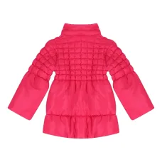 Пуховик с капюшоном и сердечками