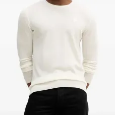 Свитер с логотипом и круглым вырезом