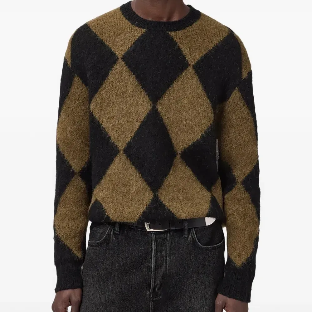 Джемпер с ромбовидным узором