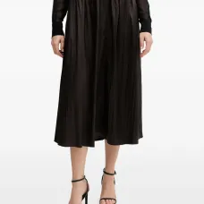 Плиссированная миди-юбка А-силуэта