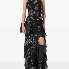 Макси-платье из кадди с оборками Макси-платье из кадди с оборками