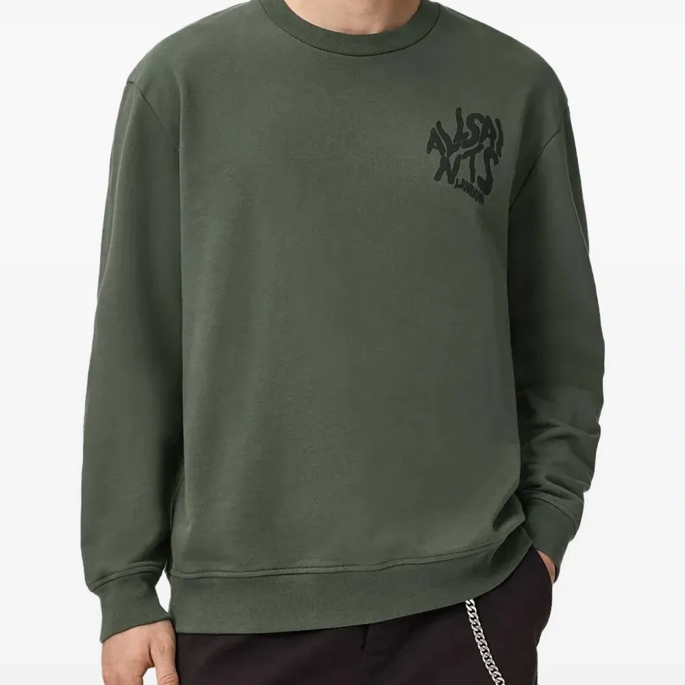 Свитшот с принтом и круглым вырезом