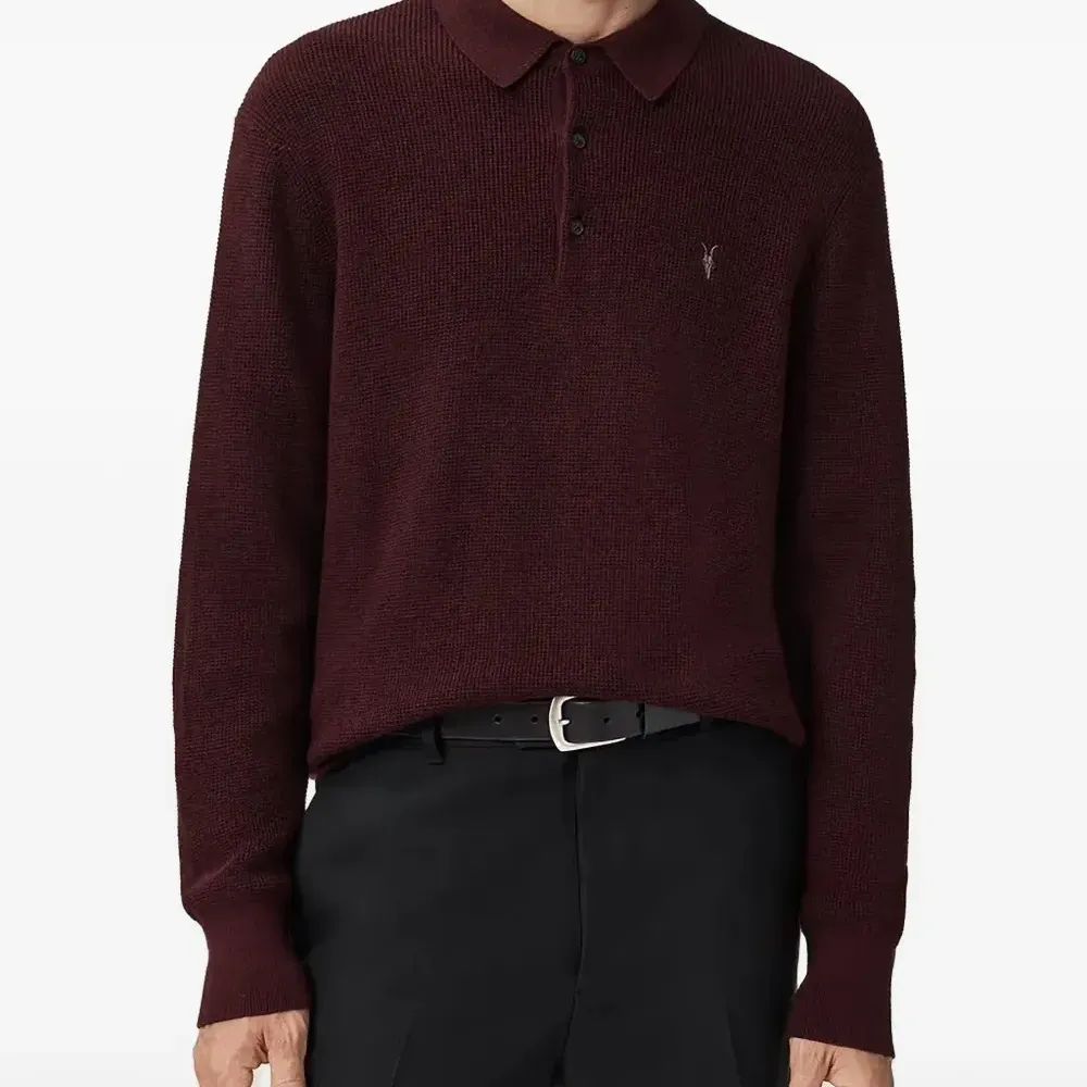 Вязаное поло на пуговицах