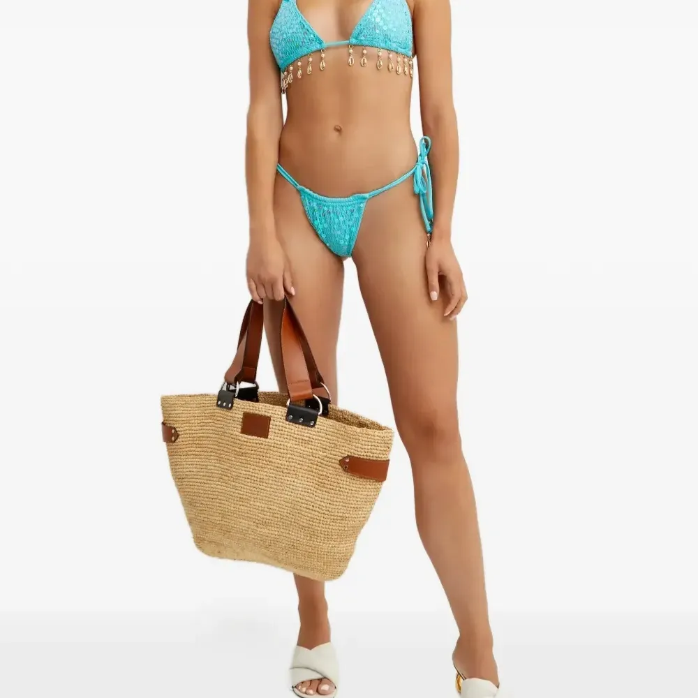 Плавки-бикини из сетки с пайетками