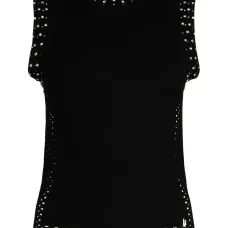 Жилет с перфорацией и украшениями