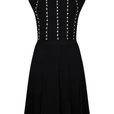 Трикотажное мини-платье с украшением