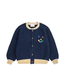 Кардиган с отделкой в горох