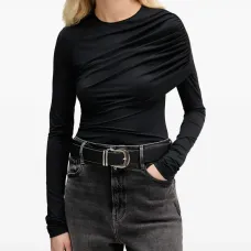 Драпированная футболка с длинными рукавами Mavis