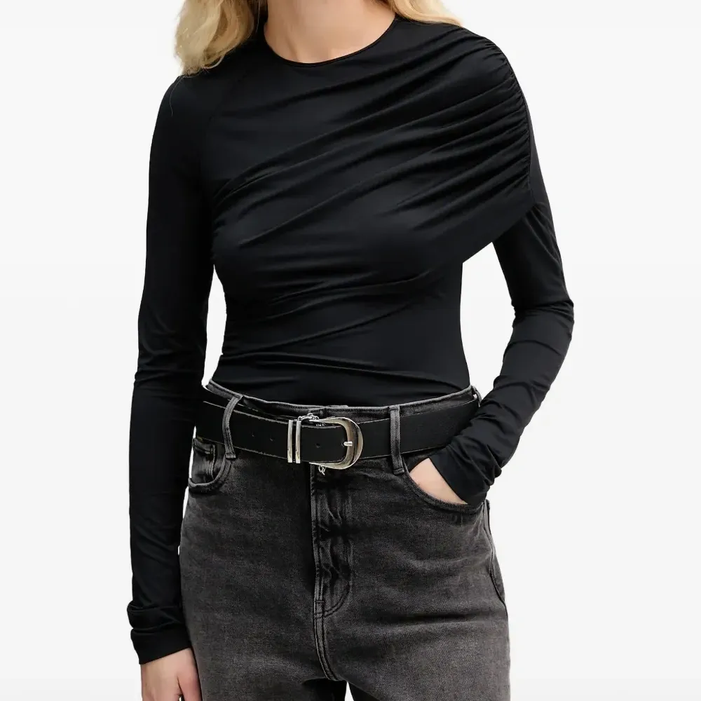 Драпированная футболка с длинными рукавами Mavis