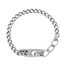 Браслет с кристаллами и цепью «Курб» Браслет с кристаллами и цепью «Курб»