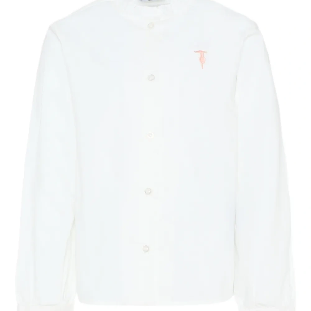 Топ с оборками и длинными рукавами