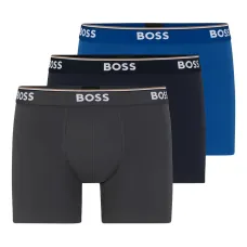 Трусы-боксеры с логотипом на поясе (набор из трех)