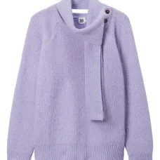 Свитер с воротником-стойкой и пуговицами Свитер с воротником-стойкой и пуговицами