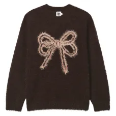 Свитер с бантом и круглым вырезом Свитер с бантом и круглым вырезом