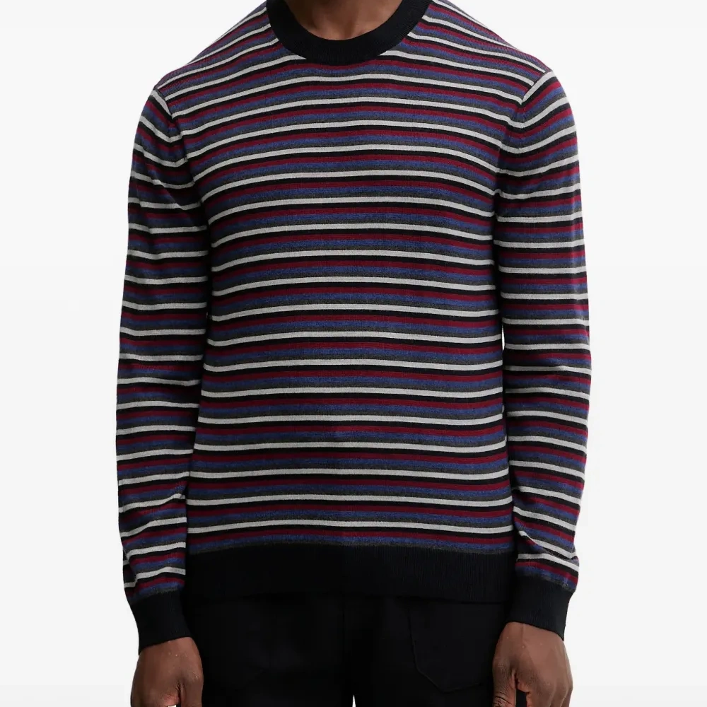 Джемпер в полоску с круглым вырезом