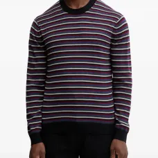 Джемпер в полоску с круглым вырезом