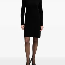 Миди-платье с воротником-гольф