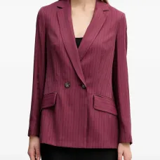 Двубортный пиджак в полоску