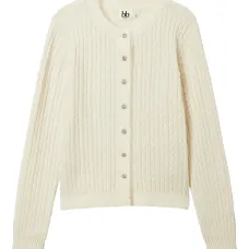 Кардиган на пуговицах с косичками