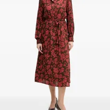 Платье миди с цветочным узором Платье миди с цветочным узором