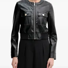 Куртка-косуха на молнии с клапанами на карманах